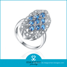 Micro Pave Natürlichen Blue Star Sapphire Ring